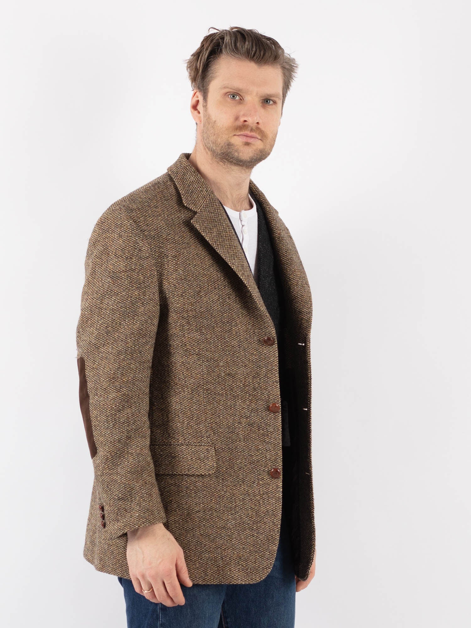Online Vintage Store | Vintage 90's Men Harris Tweed Jacket in