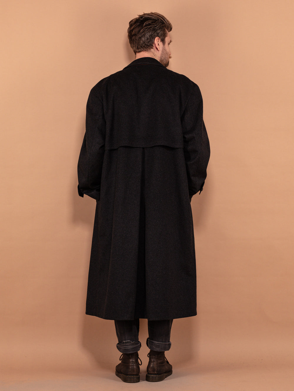 Vintage 90's Men Loden Wool Blend Coat in Gray - NorthernGrip