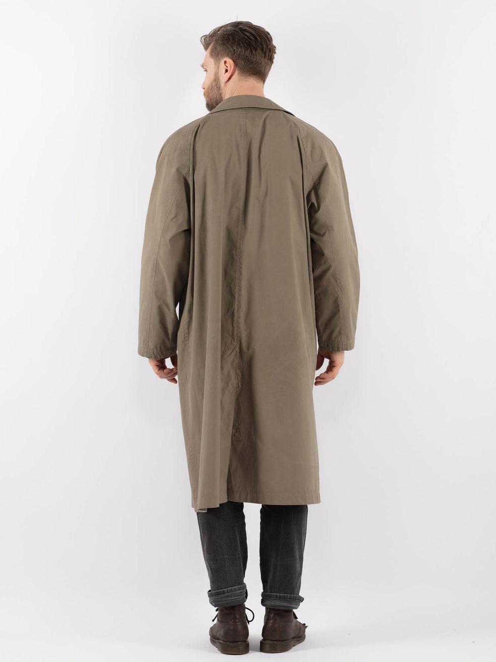 Vintage 90's Men Mac Coat in BeigeZ946