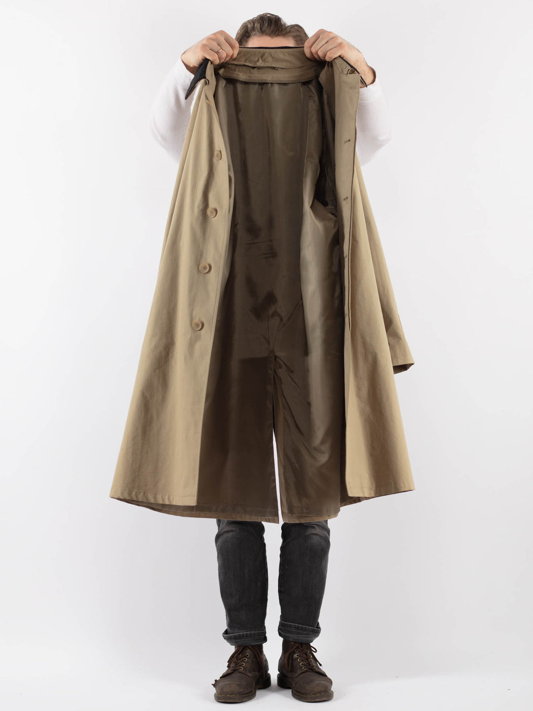 Vintage 90's Men Trench Coat in BeigeZ950
