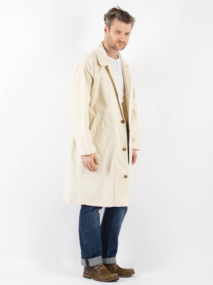 Vintage 90's Men Mac Coat in BeigeZ1215
