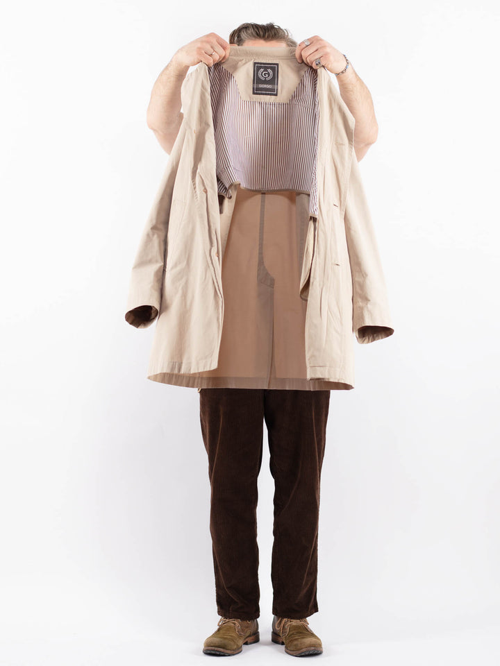Vintage 90's Men Trench Coat in BeigeZ1655