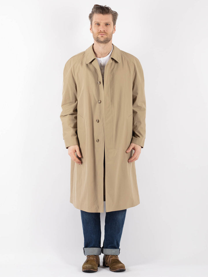 Vintage 90's Men Mac Coat in BeigeZ1222