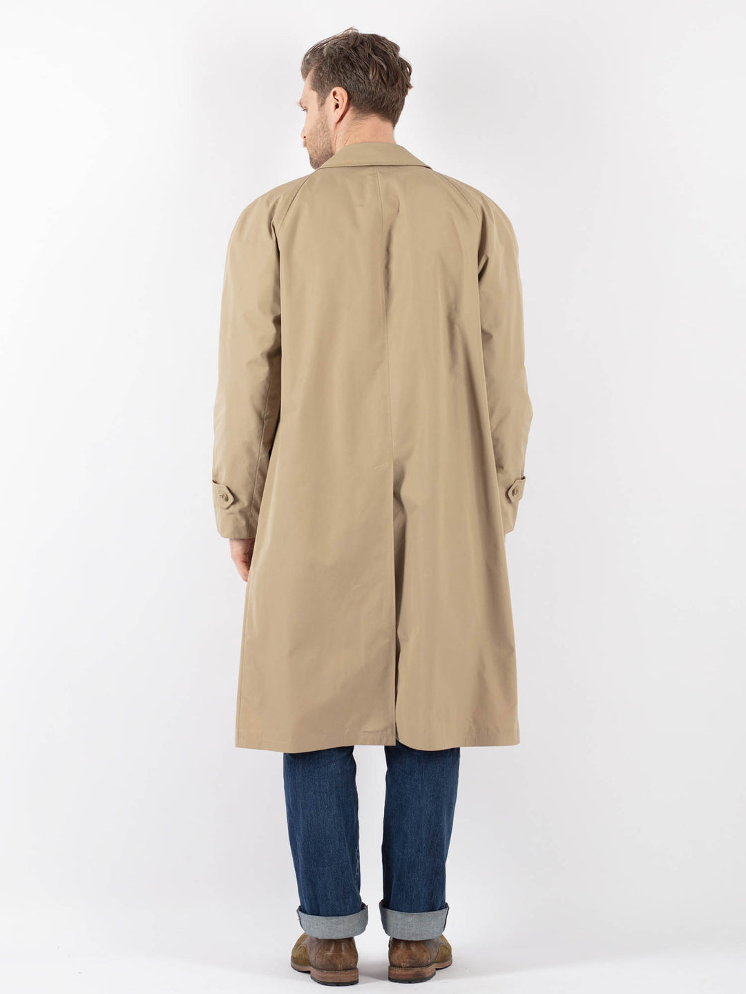 Vintage 90's Men Mac Coat in BeigeZ1222