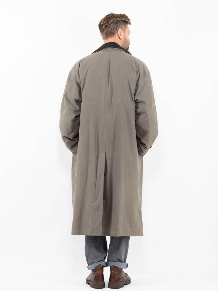 Vintage 90's Men Mac Coat in Gray