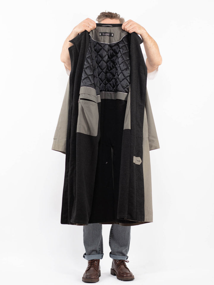 Vintage 90's Men Mac Coat in Gray