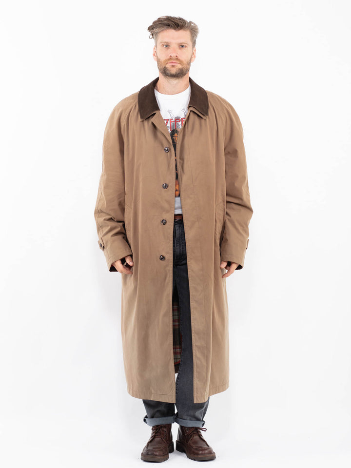 Vintage 90's Men Mac Coat in BeigeZ2316