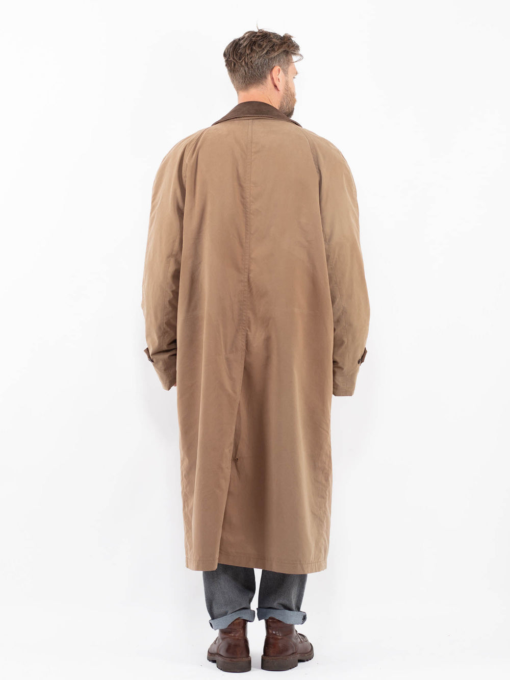 Vintage 90's Men Mac Coat in BeigeZ2316