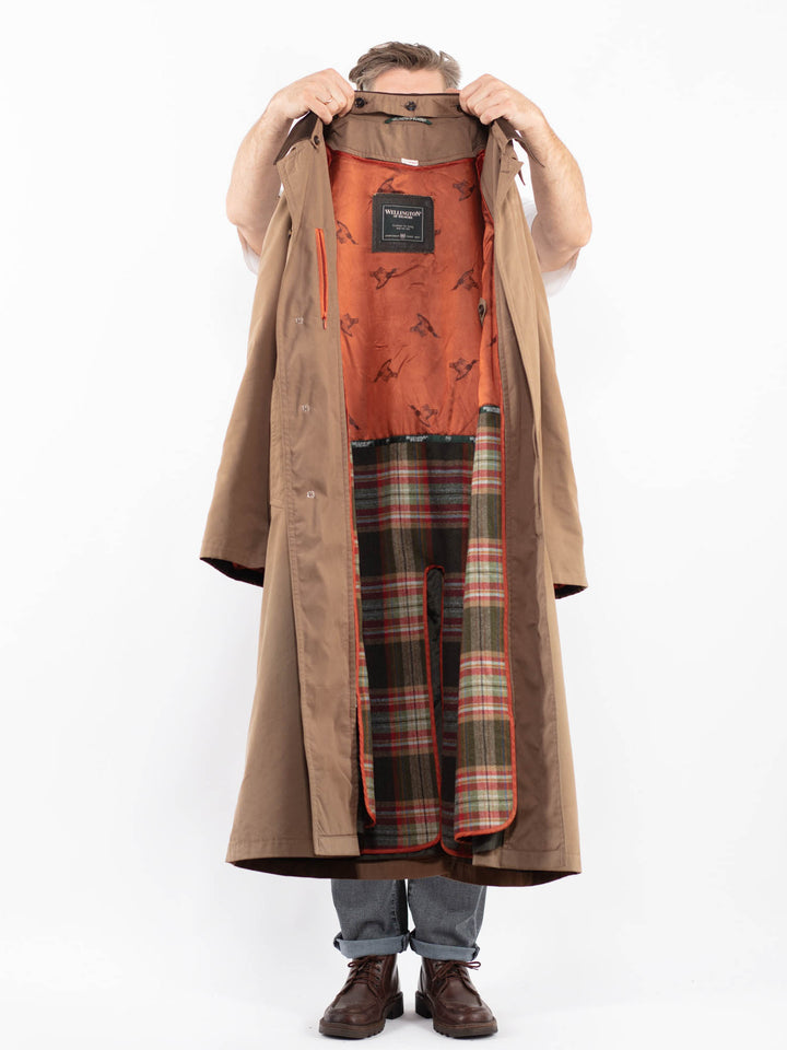 Vintage 90's Men Mac Coat in BeigeZ2316