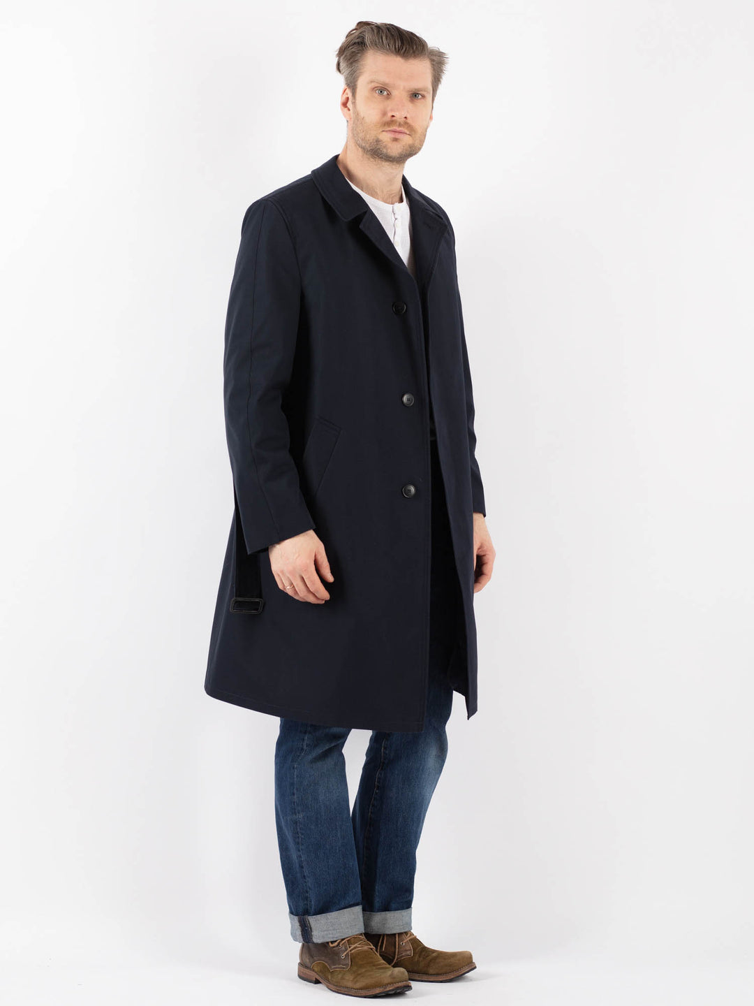 Vintage 90's Men Mac Coat in BlueZ1230