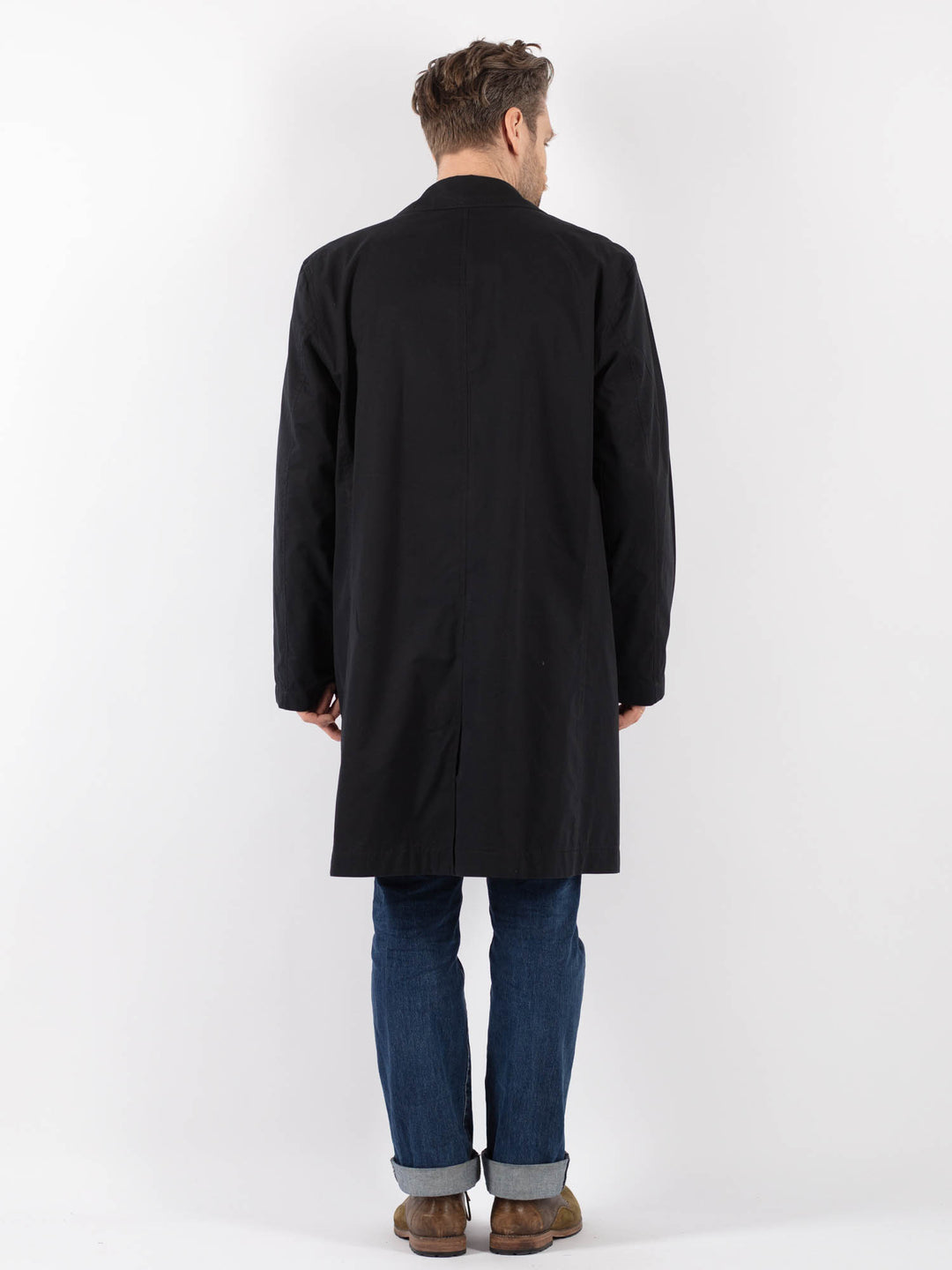 Vintage 90's Men Mac Coat in BlueZ1232