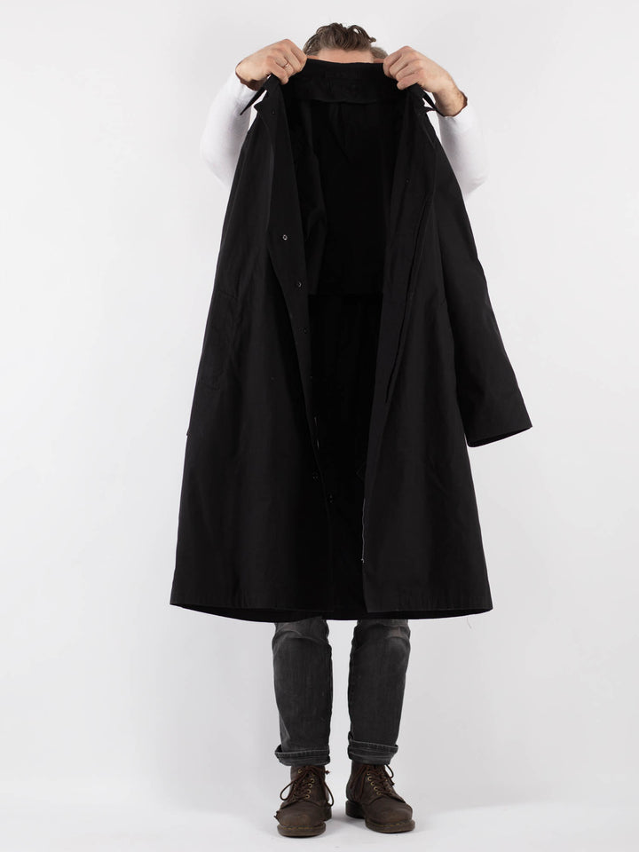Vintage 90's Men Mac Coat in Black - NorthernGrip