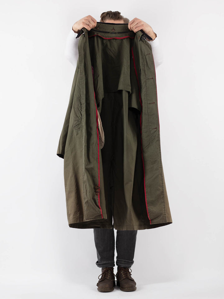 Vintage 90's Men Trench Coat in Green