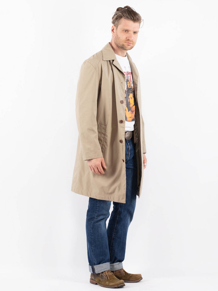 Vintage 90's Men Mac Coat in BeigeZ1499