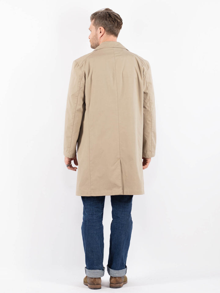 Vintage 90's Men Mac Coat in BeigeZ1499