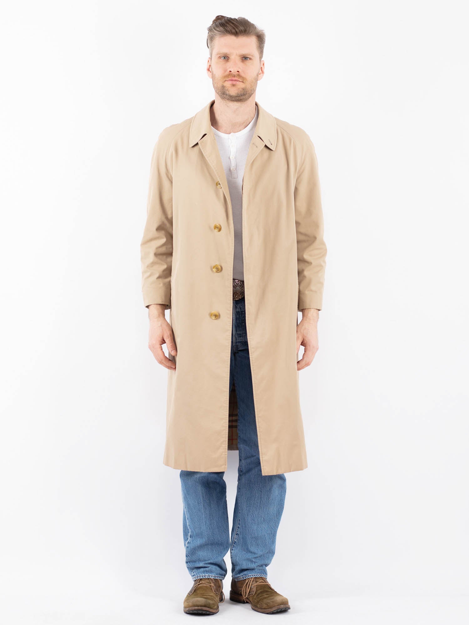 Online Vintage Store | Vintage 70's Men Burberry Mac Coat in Beige