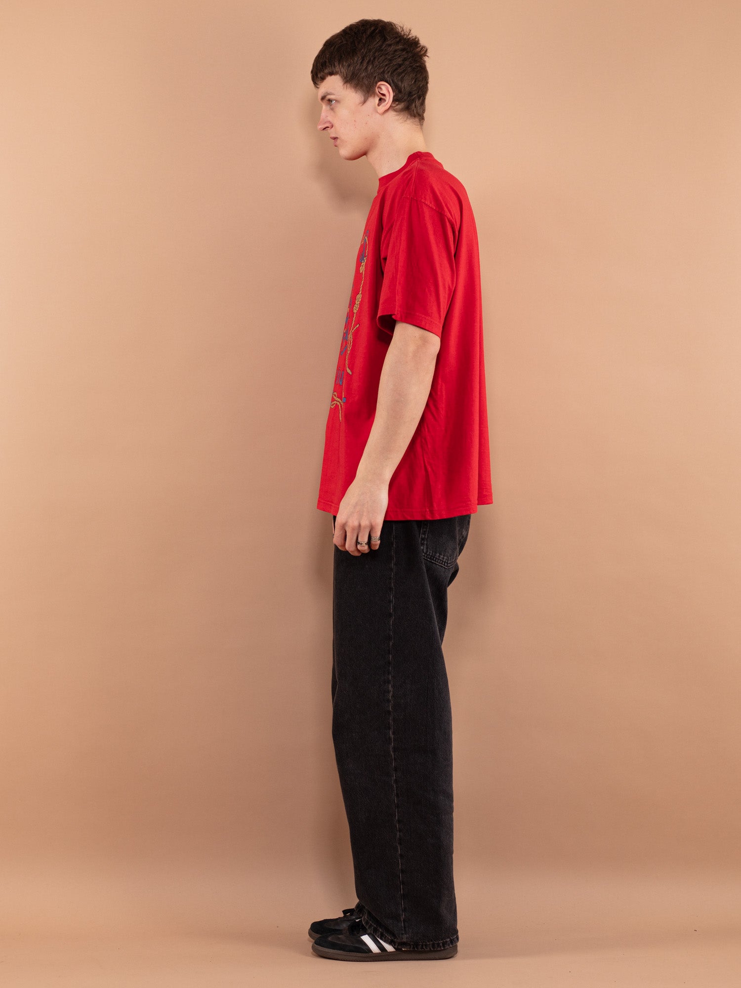 Vintage 90's Men T-shirt with Marine print – NorthernGrip