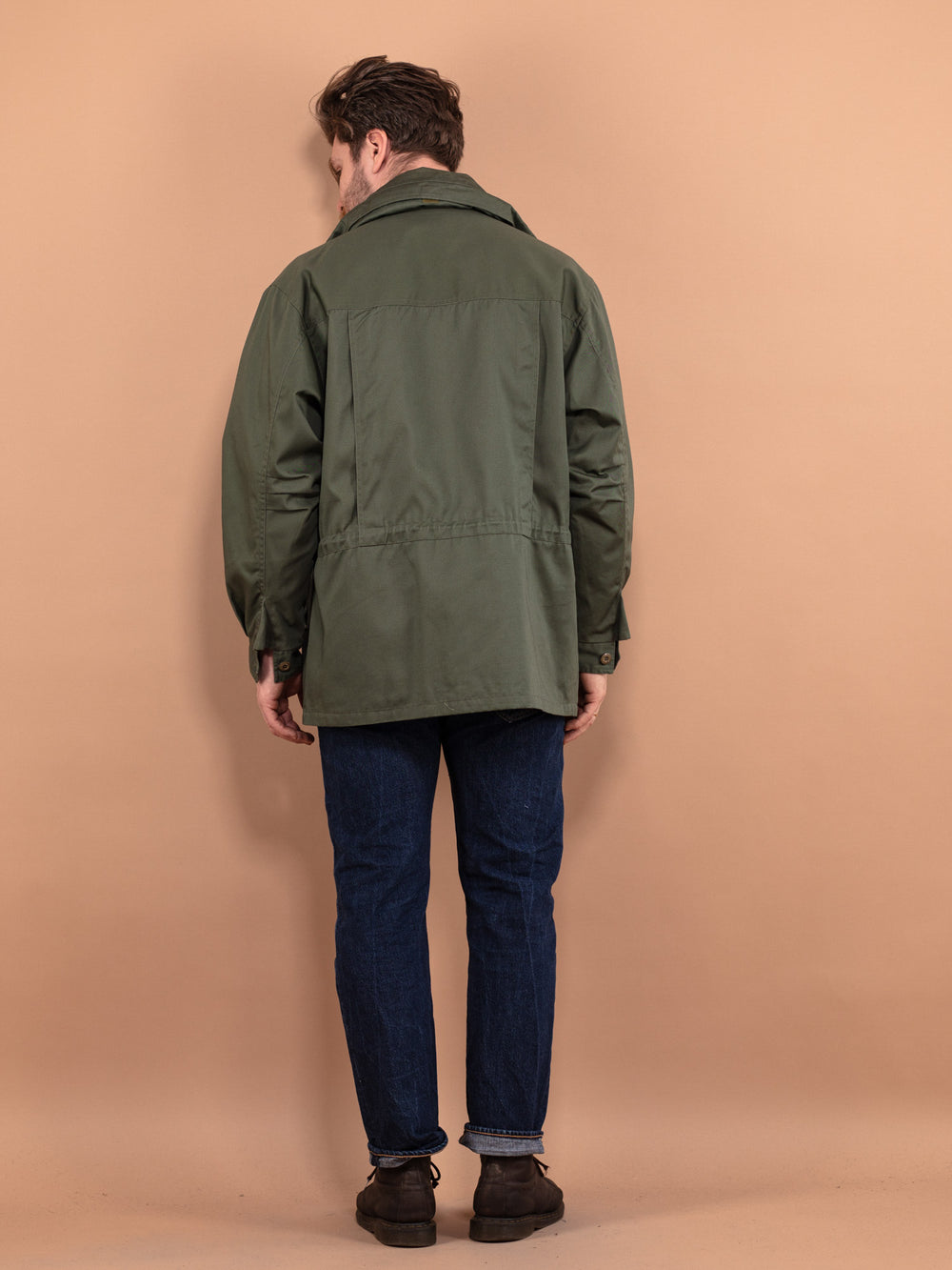 Vintage 90's Men Military Style Cargo Jacket in Sage Green - NorthernGrip