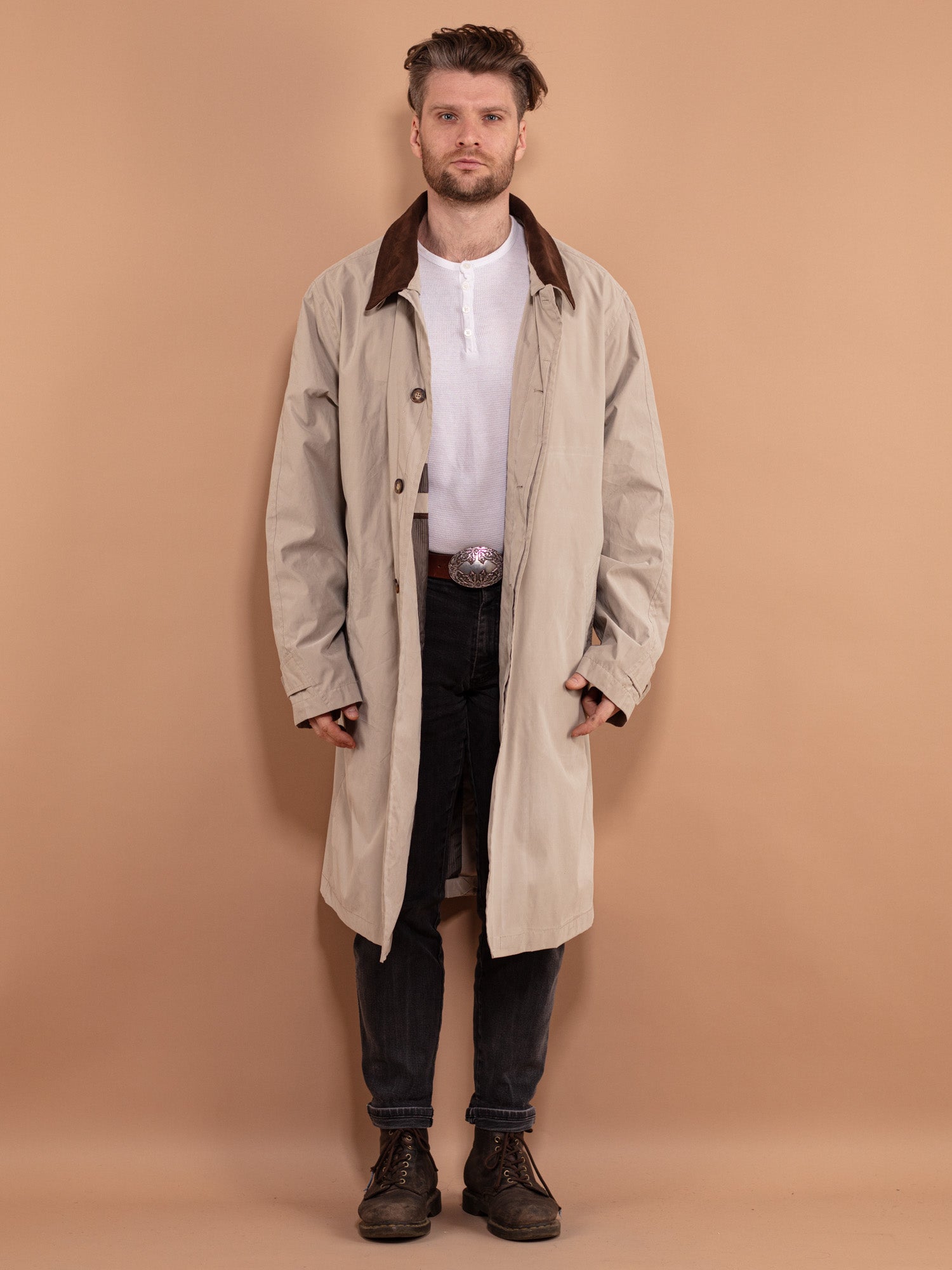 Cream mac coat mens hotsell