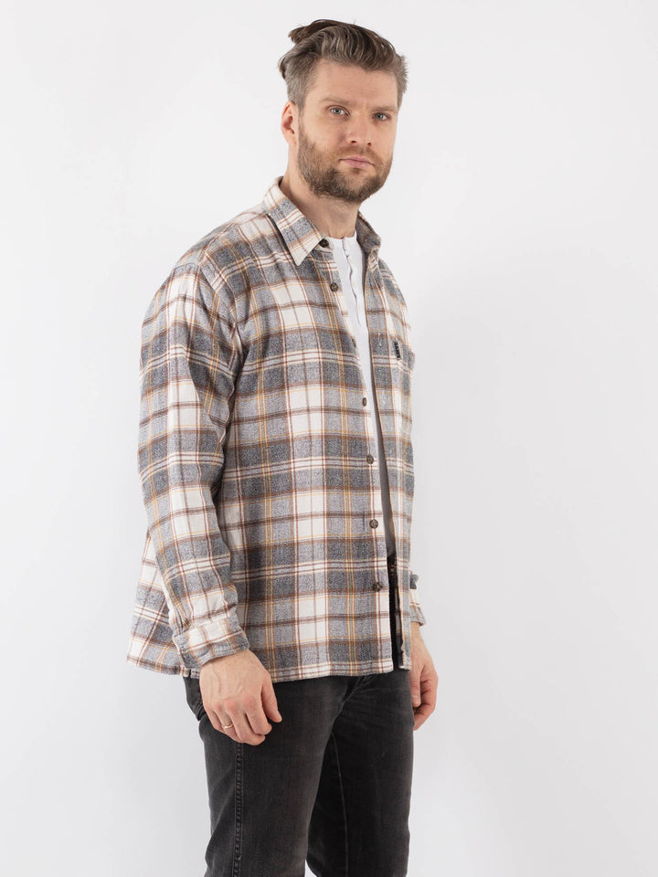 Vintage 90's Men Plaid Flannel Shirt in MultiZ974