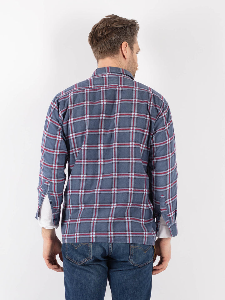 Vintage 90's Men Plaid Flannel Shirt in MultiZ1153