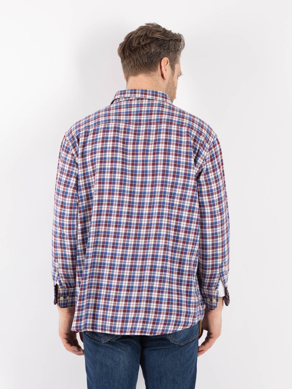 Vintage 90's Men Plaid Flannel Shirt in MultiZ1154