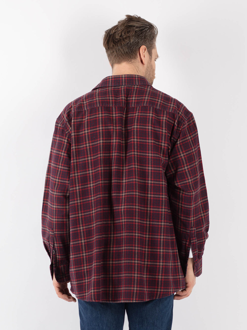 Vintage 90's Men Plaid Flannel Shirt in MultiZ1157