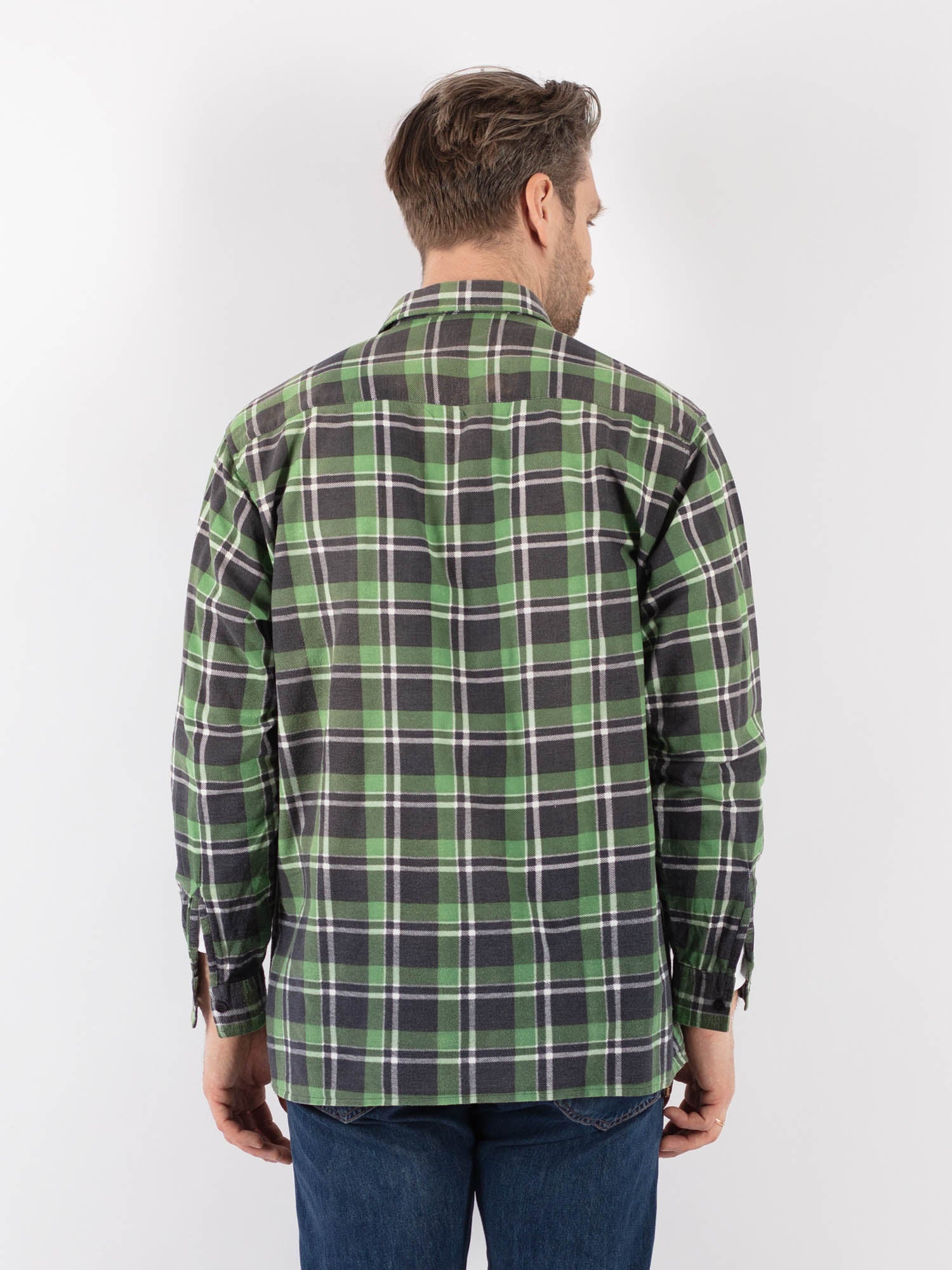 Online Vintage Store | Vintage 90's Men Plaid Flannel Shirt in