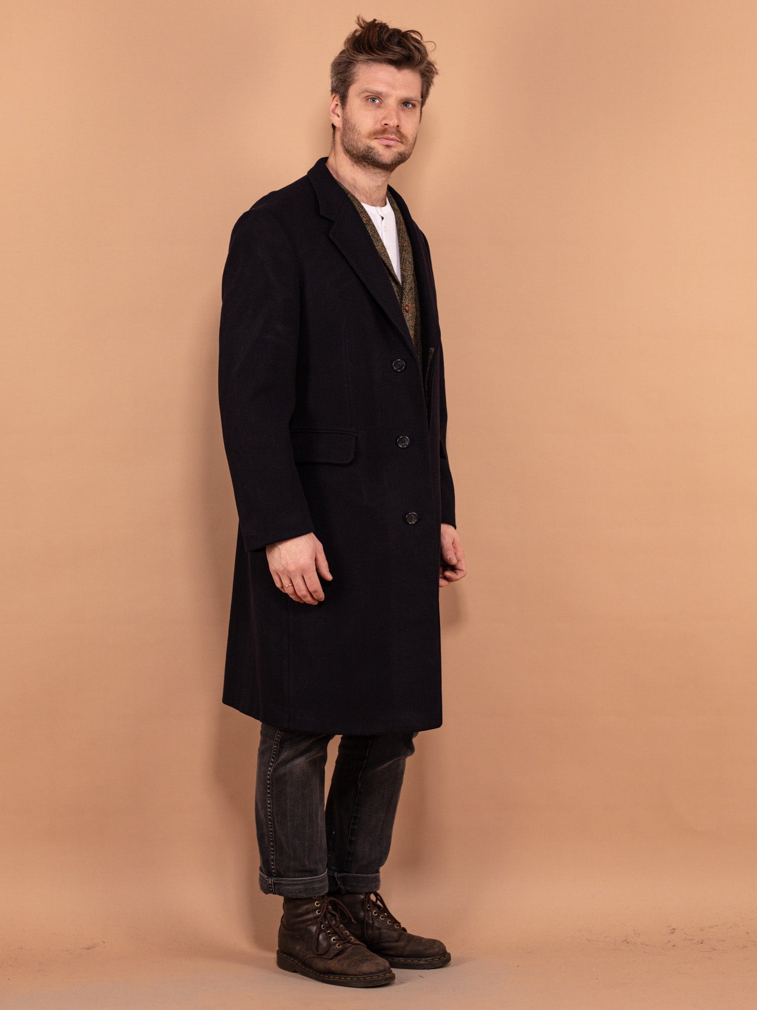 Online Vintage Store | 90's Men Pure New Wool Coat | Northern Grip