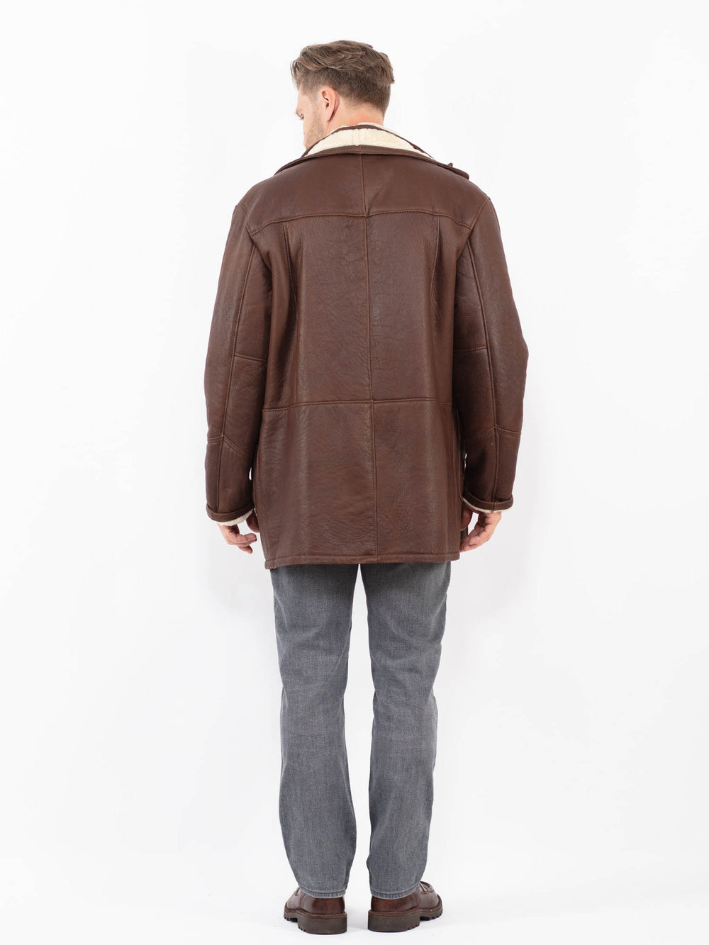 Vintage 90's Men Sheepskin Coat in Z2046