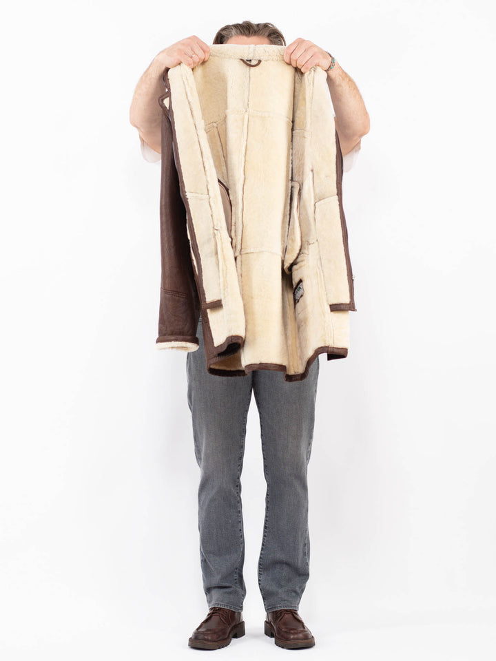 Vintage 90's Men Sheepskin Coat in Z2046