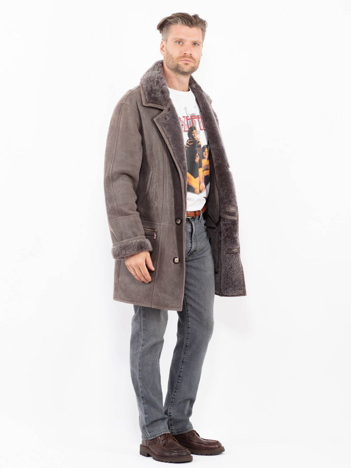 Vintage 90's Men Sheepskin in GrayZ2048