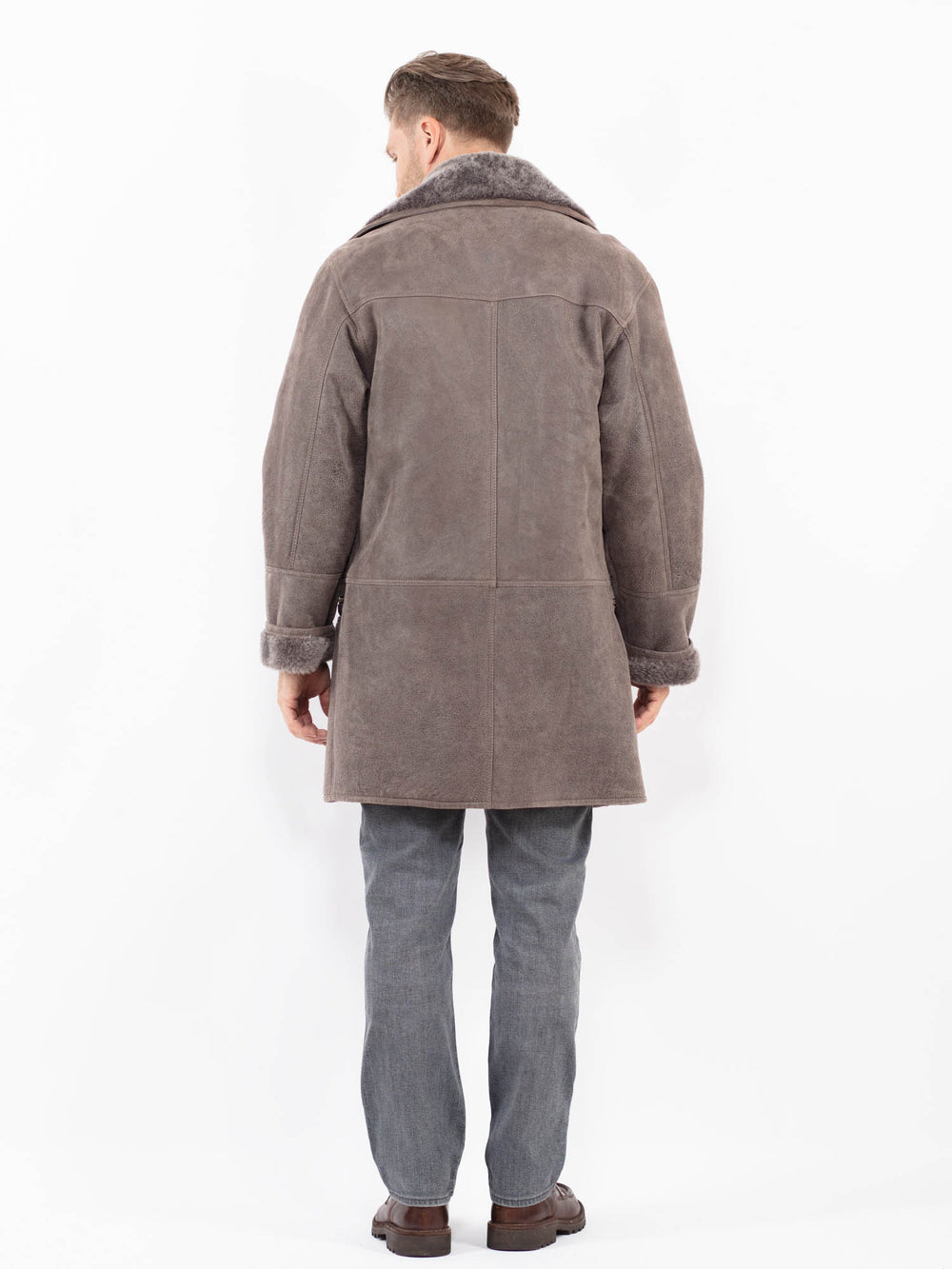 Vintage 90's Men Sheepskin in GrayZ2048