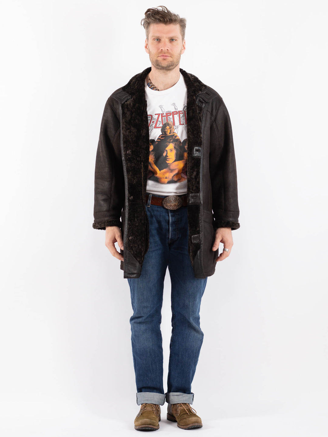 Vintage 90's Men Z1516 Coat in BrownZ1516