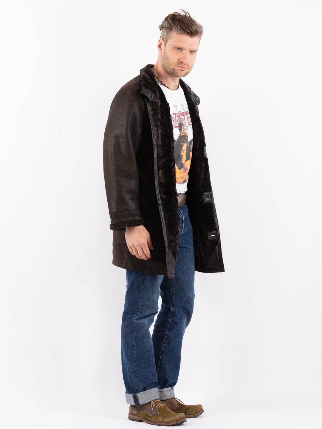 Vintage 90's Men Z1516 Coat in BrownZ1516
