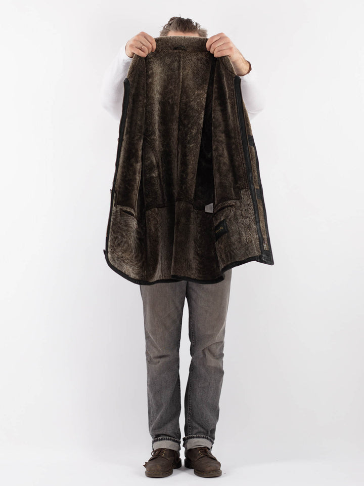 Vintage 90's Men Sheepskin in BlackZ1120