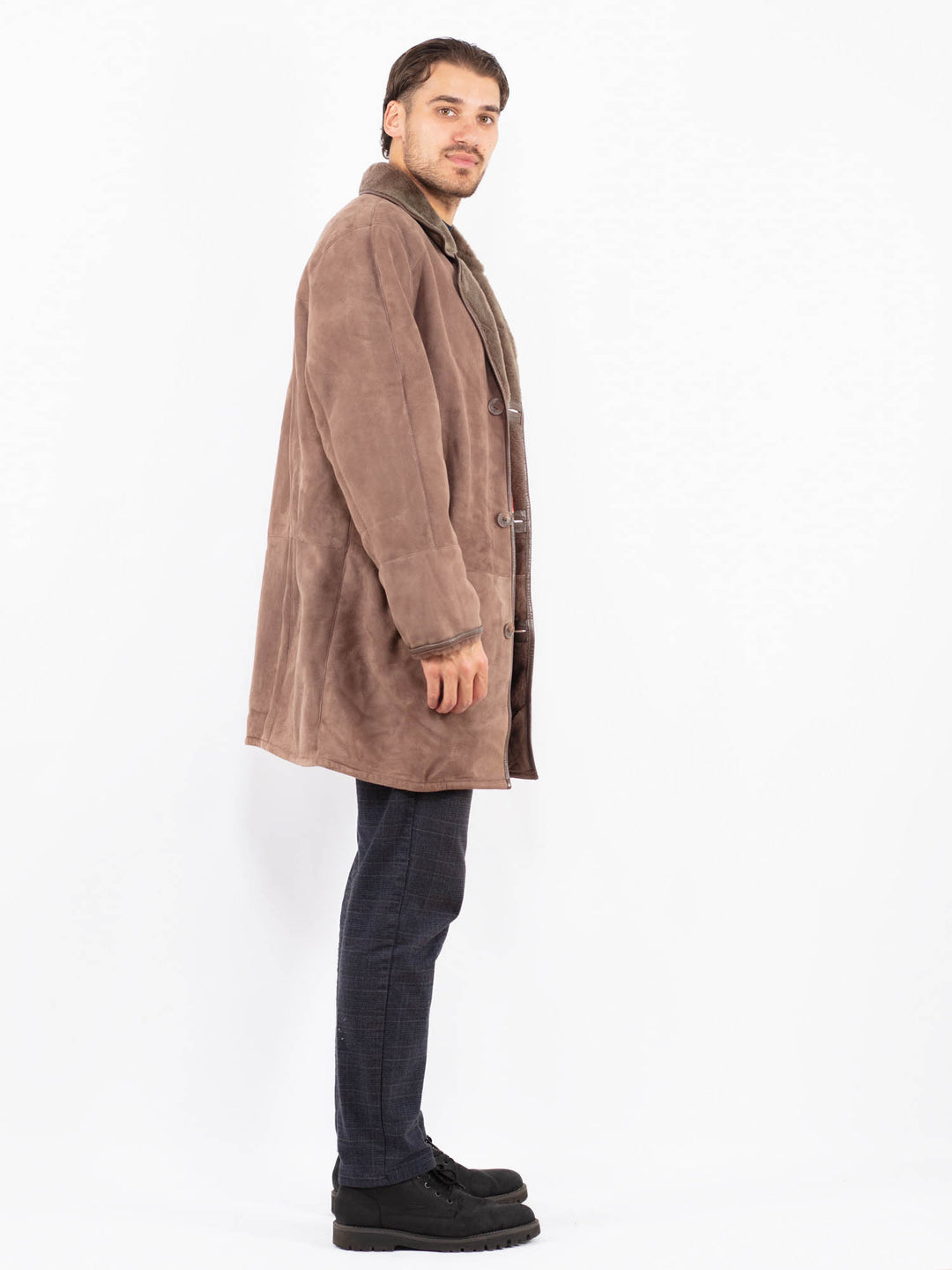 Vintage 90's Men Sheepskin in BrownZ2383