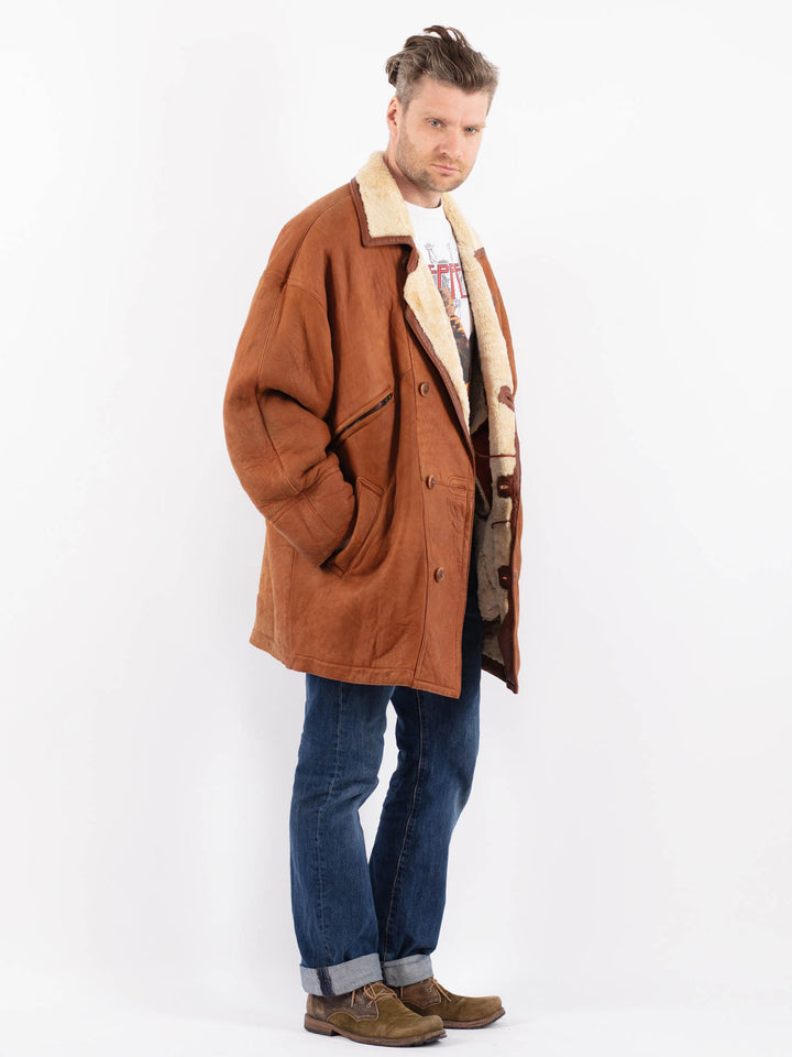 Vintage 90's Men Sheepskin in BrownZ1527