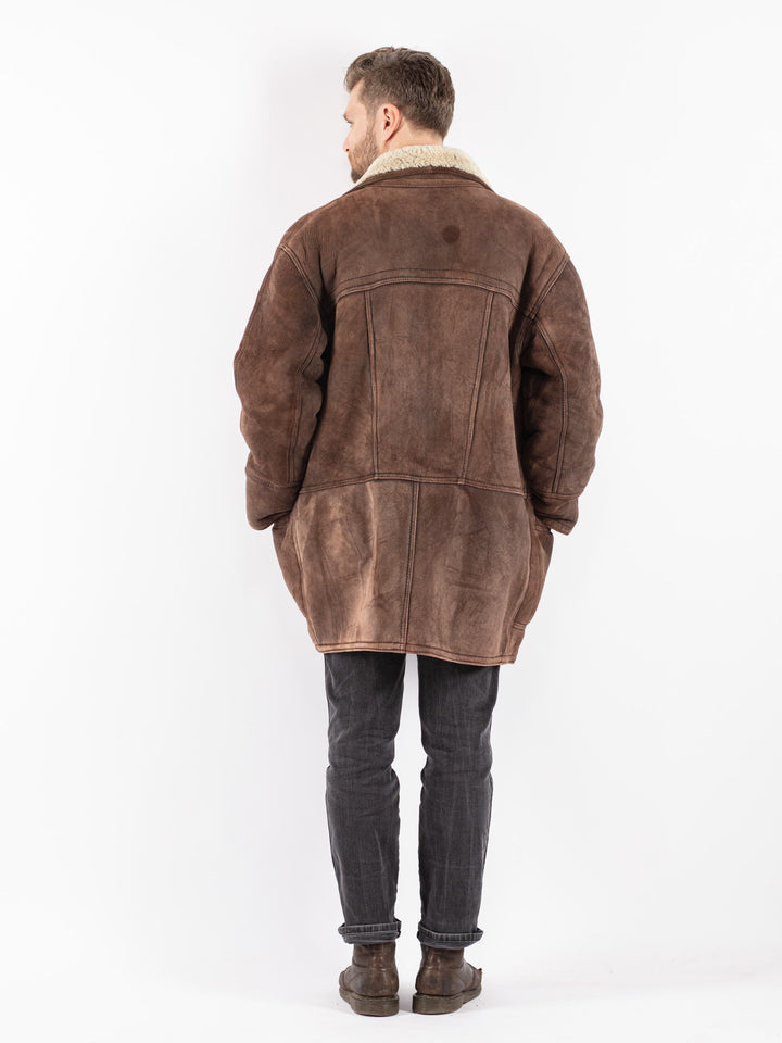 Vintage 90's Men Sheepskin Coat in
