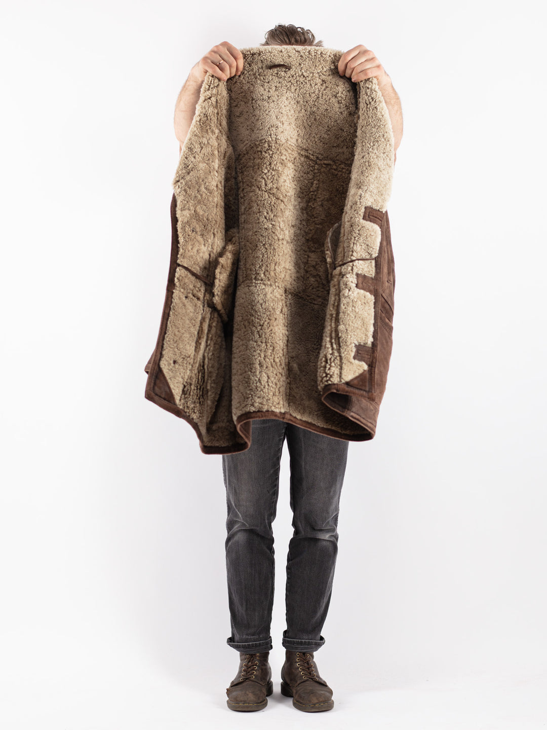 Vintage 90's Men Sheepskin Coat in