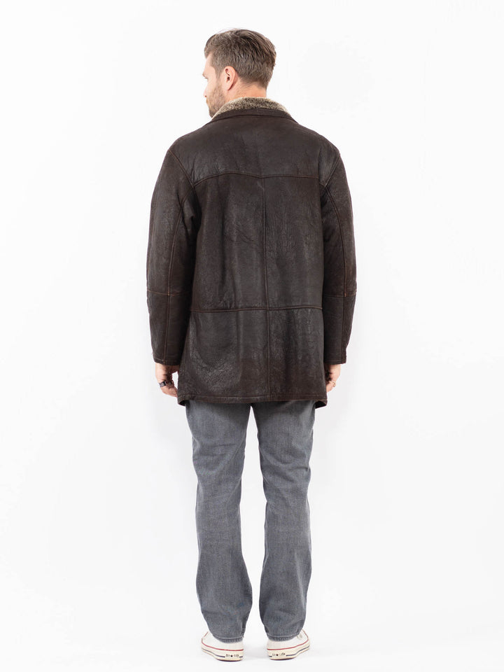 Vintage 90's Men Sheepskin in BrownZ1967