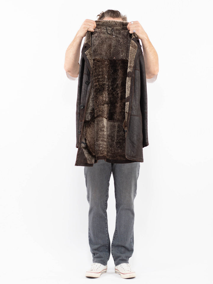 Vintage 90's Men Sheepskin in BrownZ1967
