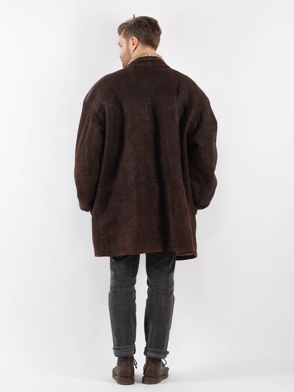 Vintage 90's Men Sheepskin in BrownZ644
