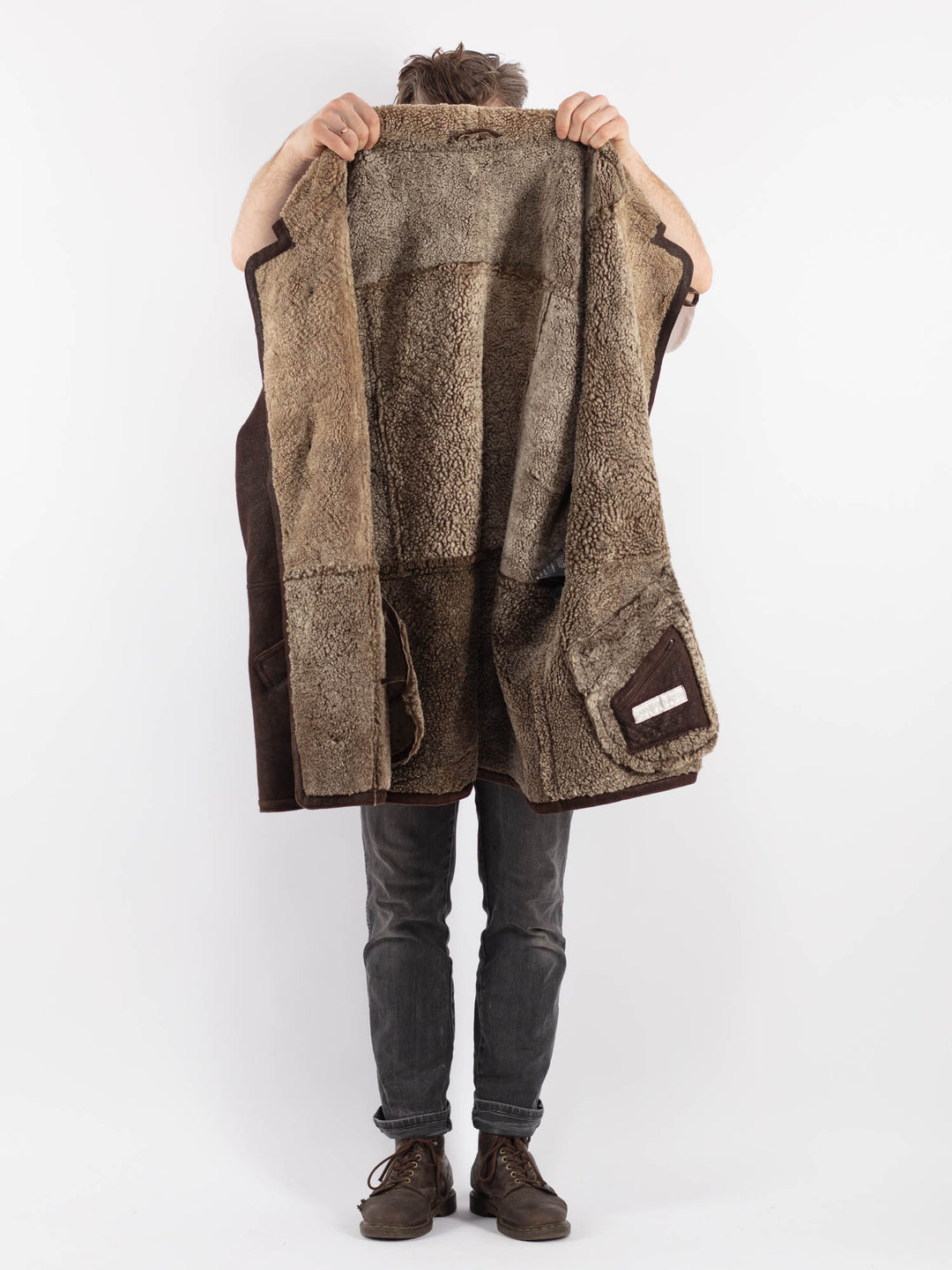 Vintage 90's Men Sheepskin in BrownZ644