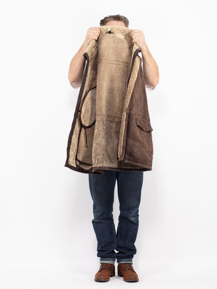 Vintage 90's Men Sheepskin in BrownZ2720