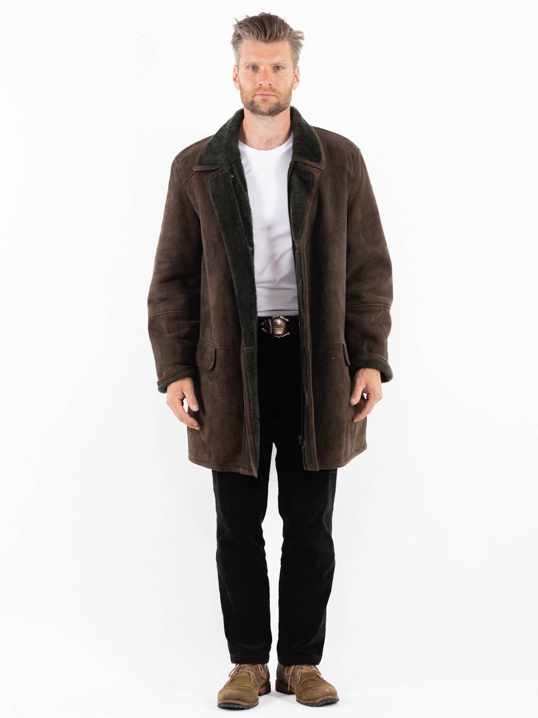 Vintage 90's Men Sheepskin in BrownZ1892
