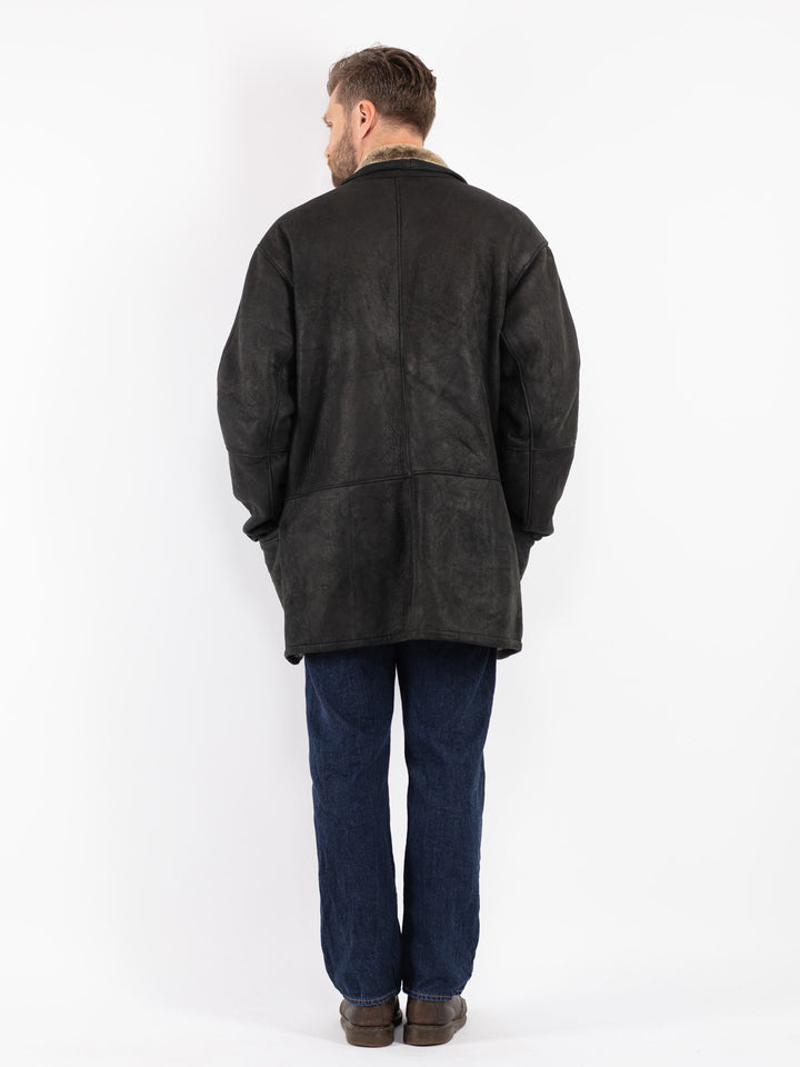 Vintage Men Coat in Black
