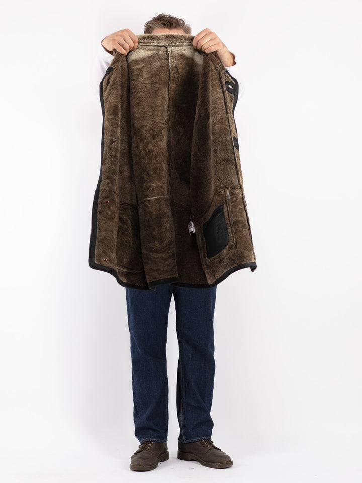 Vintage Men Coat in Black
