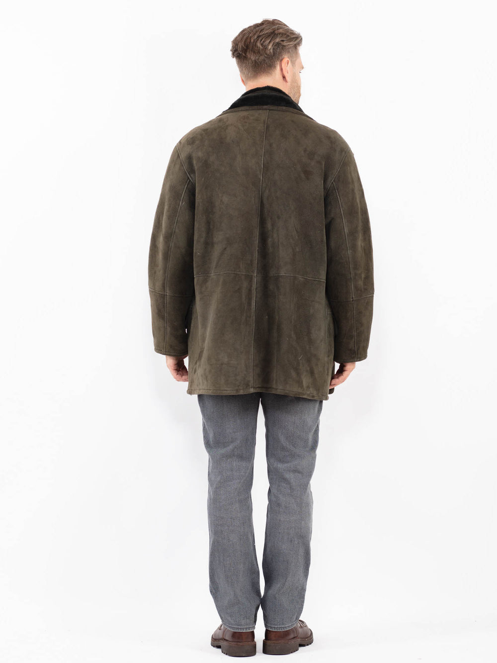 Vintage 90's Men Sheepskin in GreenZ2149