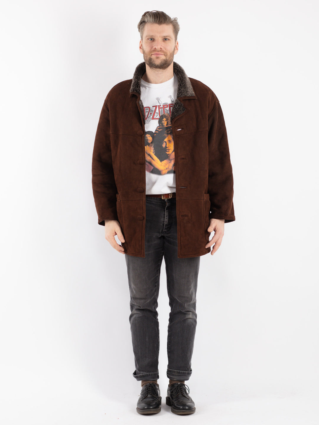 Vintage 00's Men Sheepskin in Brown
